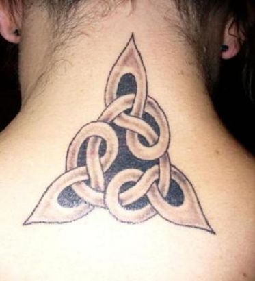 Celtic Knot Tattoo On Neck